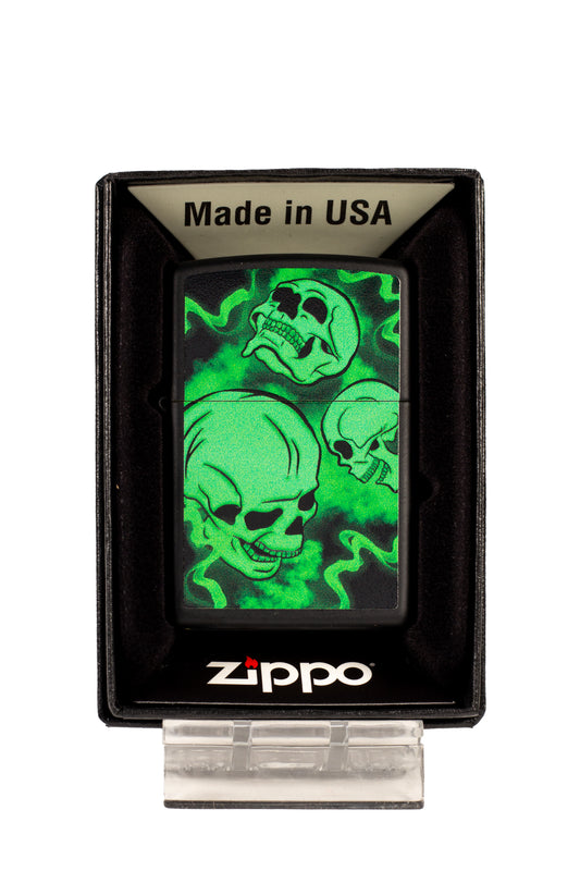 Glowing Laughing Skulls Zippo Lighters