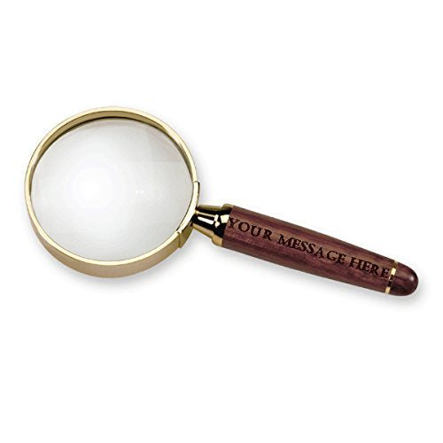 Magnifying Spy Glass, Rosewood with Custom Engraving Personalized Gift - Add Your Text