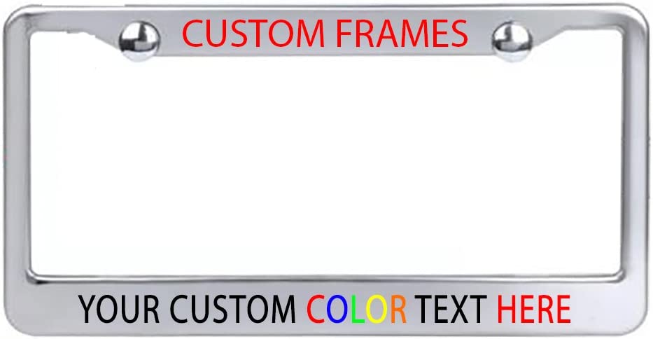 Customized Engraved OR Color Printed License Plate Frame - Add Your Text