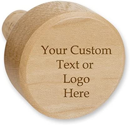 Custom Engraved OR Color Printed  Wood Wine Stoppers - Add Your Text or Logo