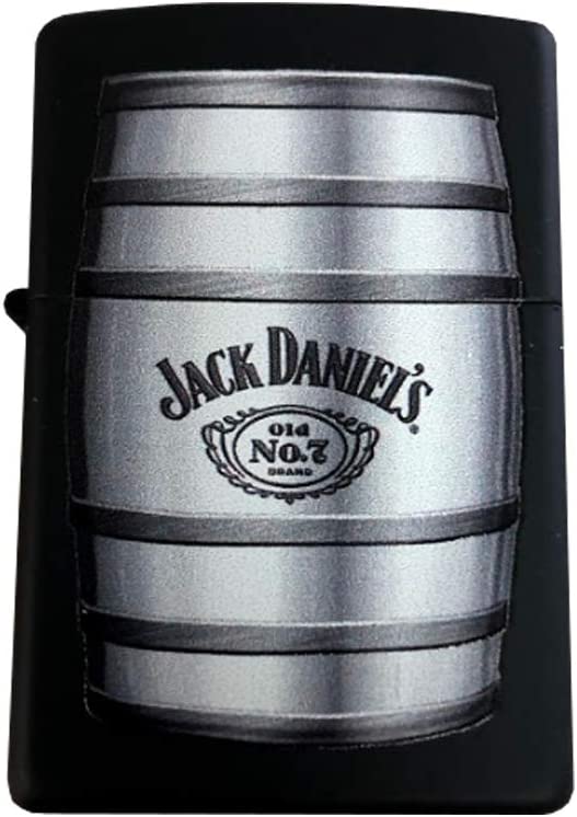 Jack Daniel's Tennessee Whiskey Barrel, Black Label Old No. 7 - Black Matte Zippo Lighter