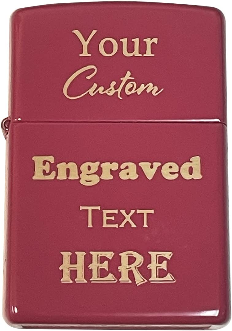 Custom Engraved Metal or Matte Zippo Lighter - Add Your Text, Logo, Photo