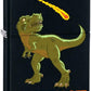 "Never Forget" Dinosaur and Asteroid - Black Matte Zippo Lighter