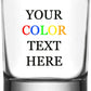 Custom Color Printed 9 oz Scotch Glass - Add Your Text or Logo