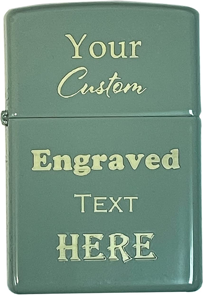 Custom Engraved Metal or Matte Zippo Lighter - Add Your Text, Logo, Photo