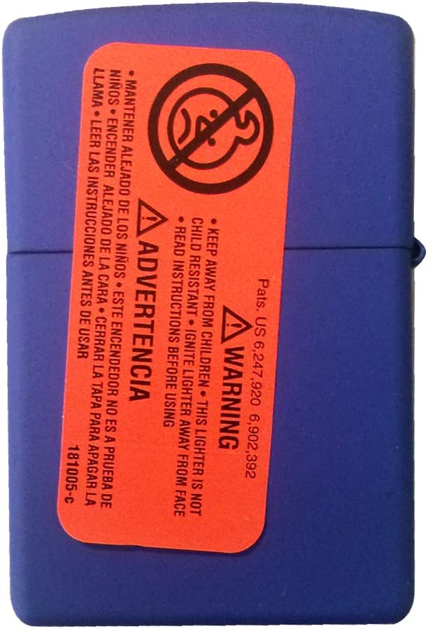 Call of the Wild Wolf, Lion, Tiger, Deer Animals and Moon - Royal Blue Matte Zippo Lighter