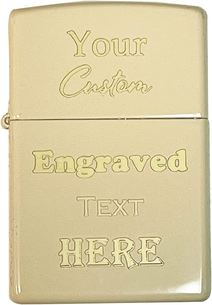 Custom Engraved Metal or Matte Zippo Lighter - Add Your Text, Logo, Photo