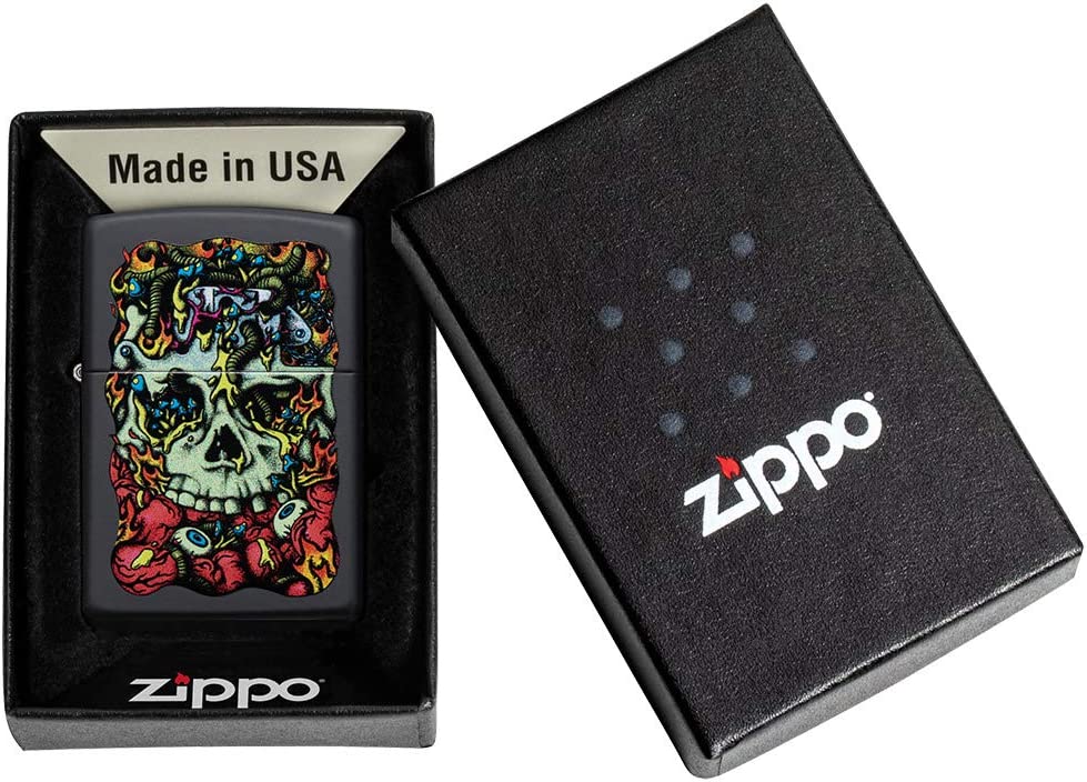 Gory Lighter Insides - Black Matte Zippo Lighter