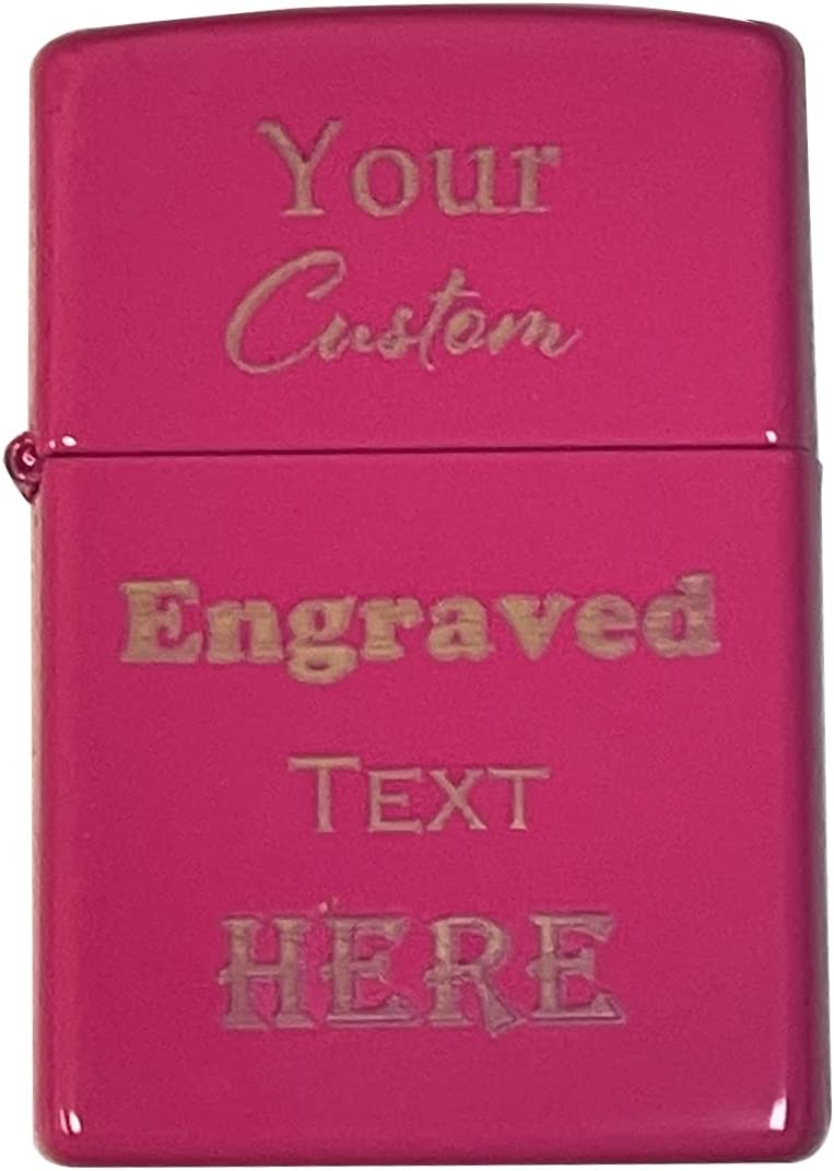 Custom Engraved Metal or Matte Zippo Lighter - Add Your Text, Logo, Photo