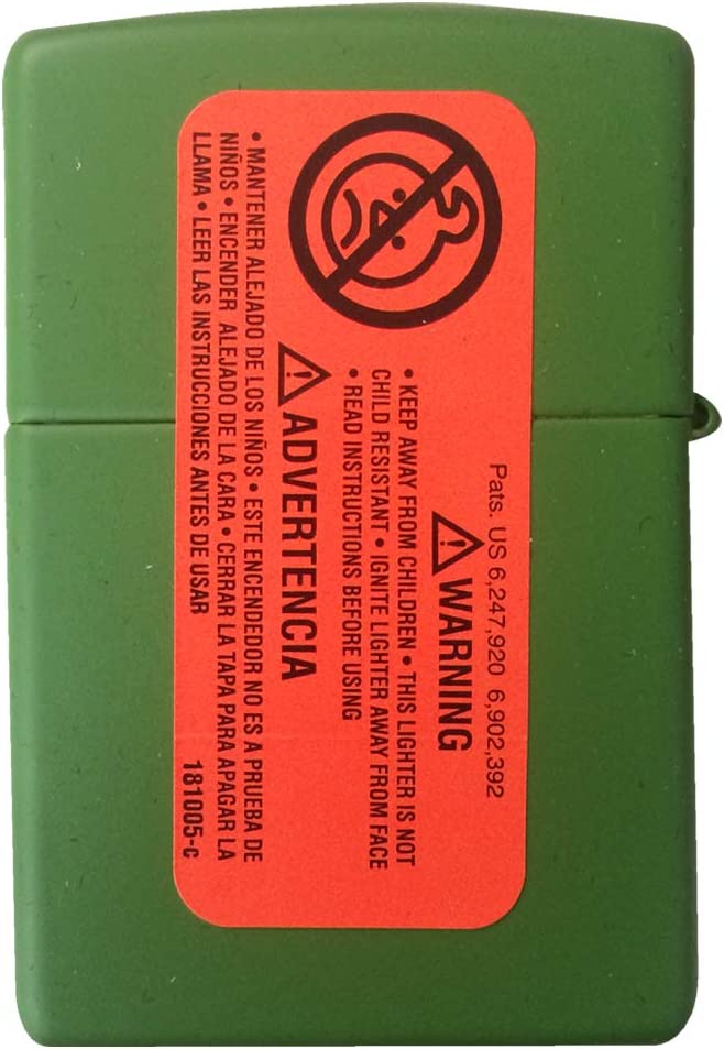 Laughing Horse - Moss Green Matte Zippo Lighter