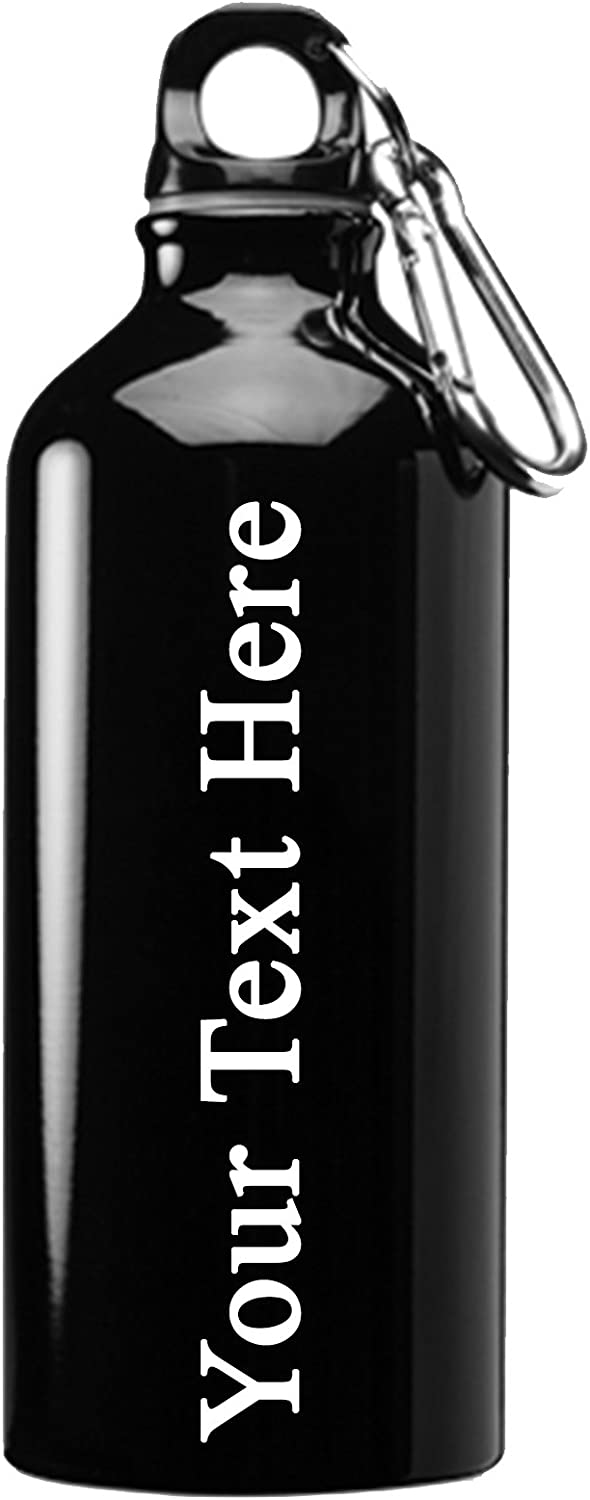 Custom Engraved 17 oz Metal Water Bottle with Clip - Add Your Text