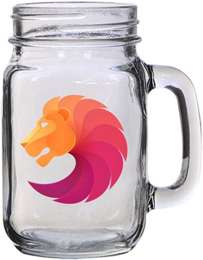 Custom Color Printed 16 oz Mason Jar - Add your Text, Logo, Photo