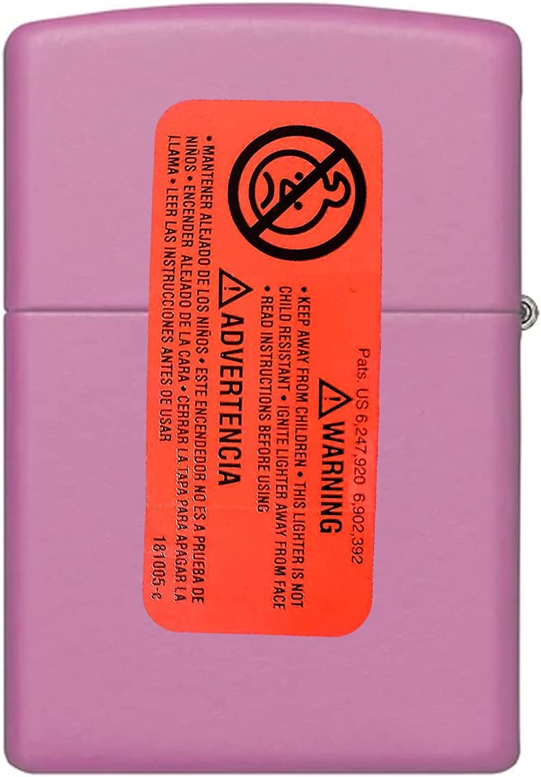 Flowered Sugar Skull Woman - Pink Matte Zippo Lighter
