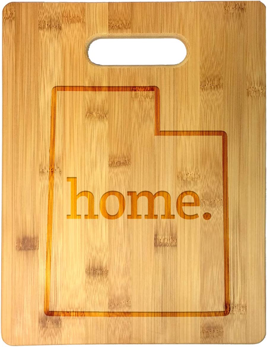 Home State Engraved Outline 8.5 x 11 Inch Bamboo Wood Cutting Board