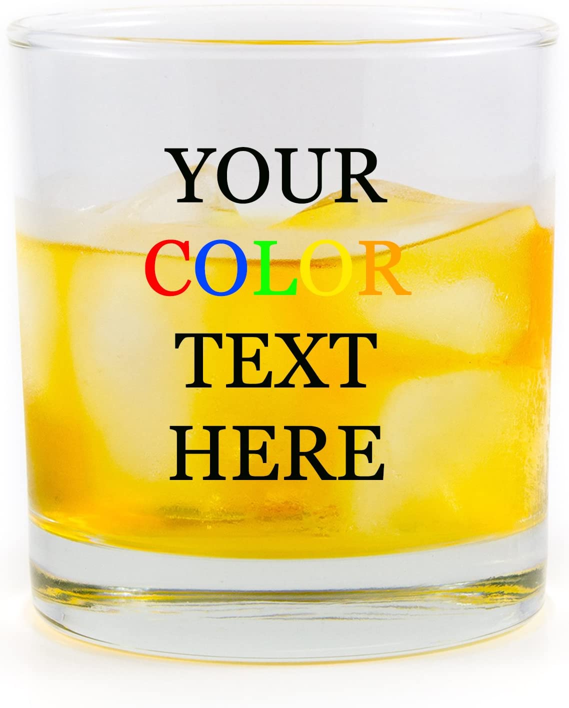 Custom Color Printed 9 oz Scotch Glass - Add Your Text or Logo