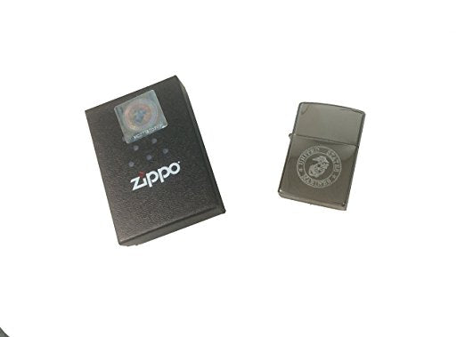 United States Marines Anchor, Earth, and Eagle Seal - Engraved High Polish Chrome Zippo Lighter