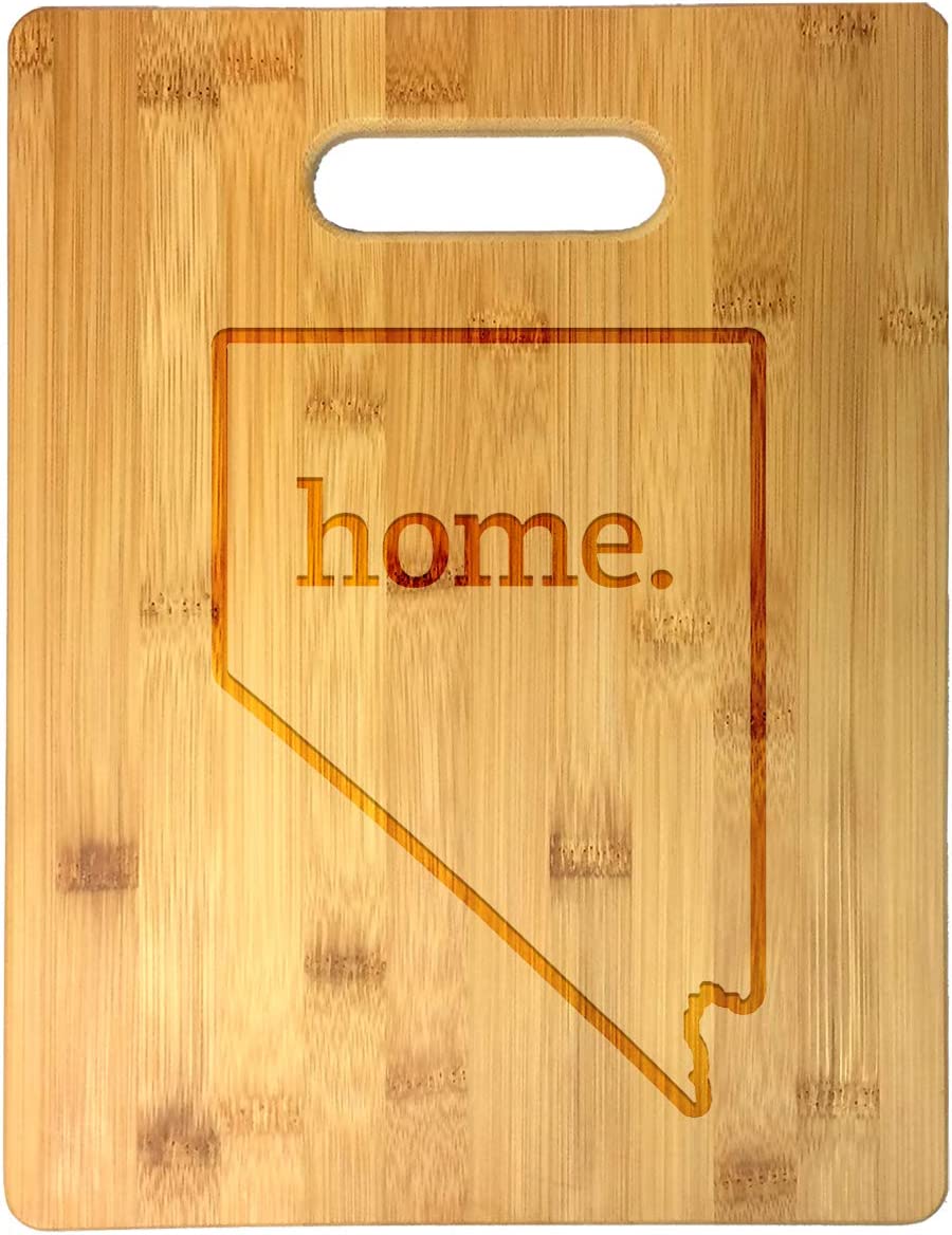 Home State Engraved Outline 8.5 x 11 Inch Bamboo Wood Cutting Board