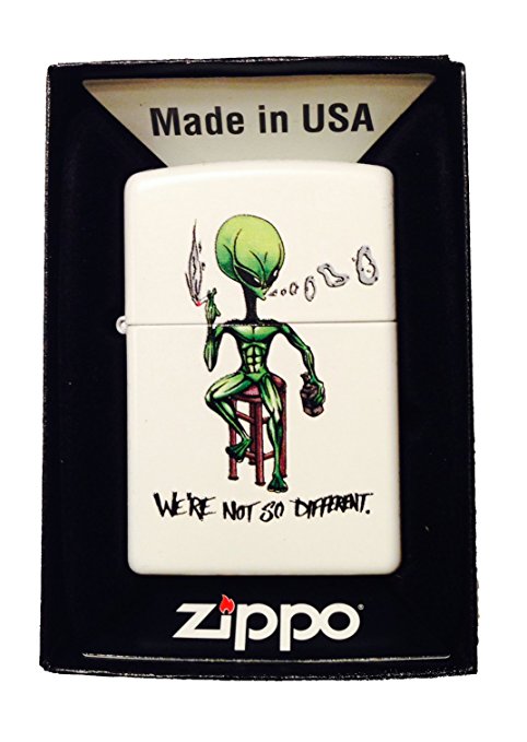 We're Not So Different - White Matte Zippo Lighter