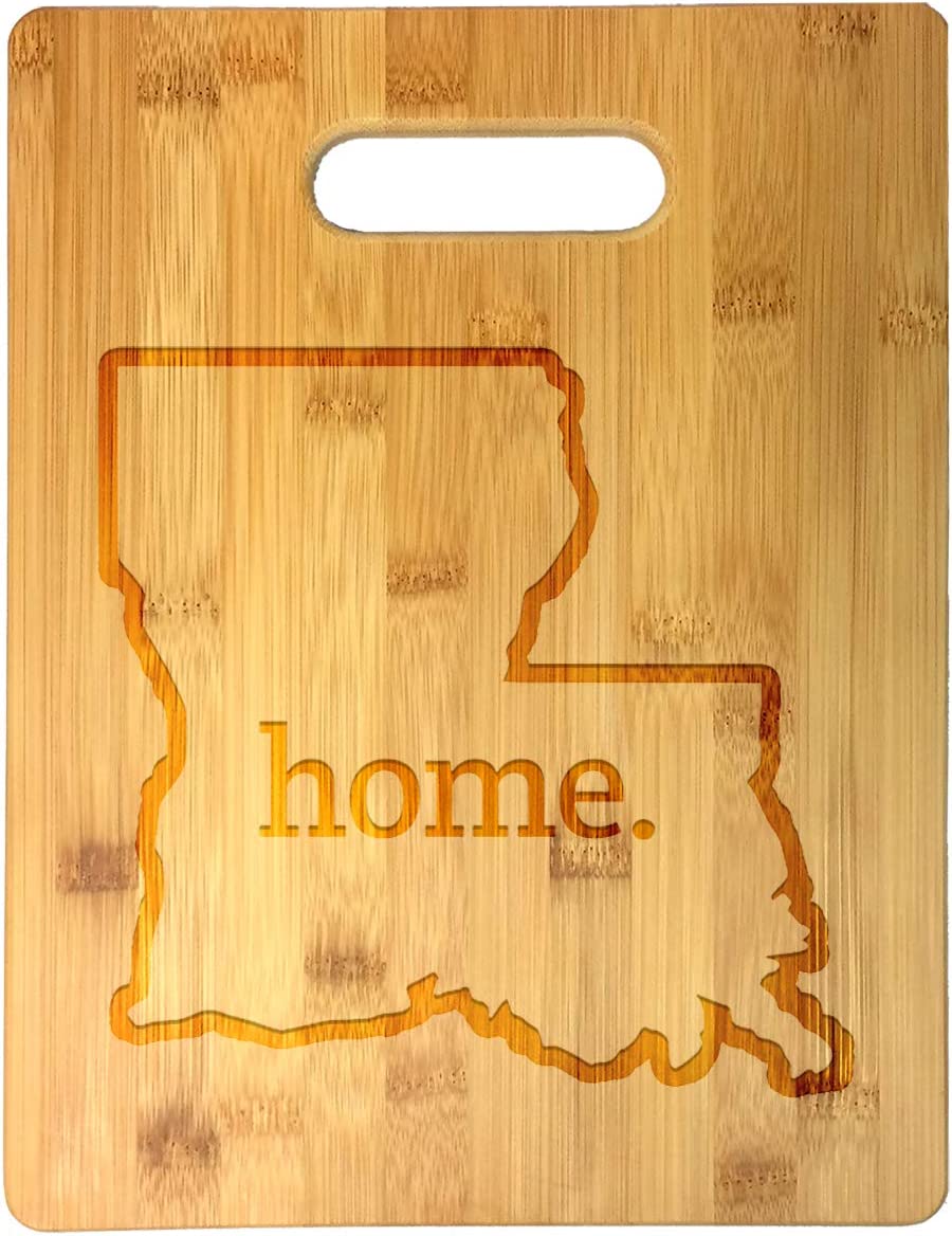 Home State Engraved Outline 8.5 x 11 Inch Bamboo Wood Cutting Board