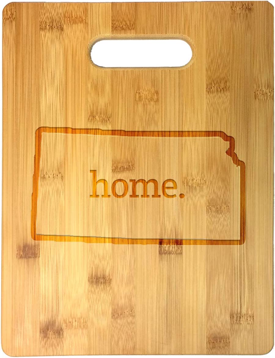 Home State Engraved Outline 8.5 x 11 Inch Bamboo Wood Cutting Board