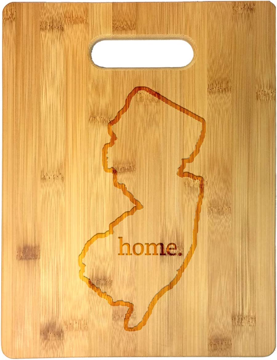 Home State Engraved Outline 8.5 x 11 Inch Bamboo Wood Cutting Board