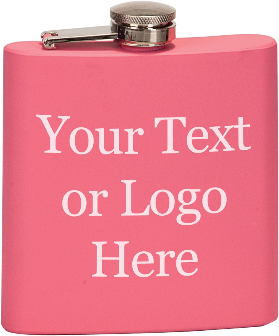 Custom Engraved Stainless Steel 6 oz Flask - Add Your Text or Logo