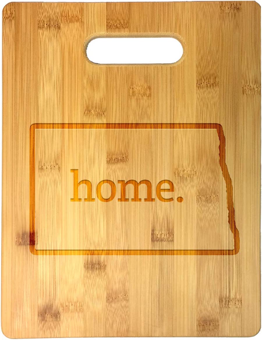 Home State Engraved Outline 8.5 x 11 Inch Bamboo Wood Cutting Board