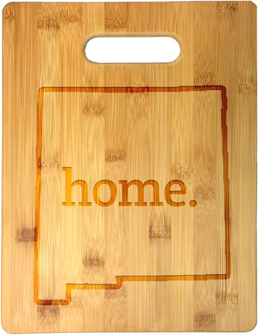 Home State Engraved Outline 8.5 x 11 Inch Bamboo Wood Cutting Board