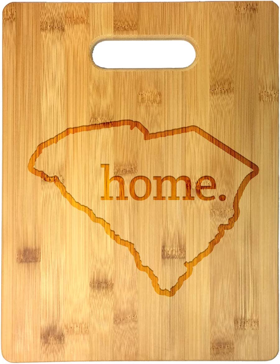 Home State Engraved Outline 8.5 x 11 Inch Bamboo Wood Cutting Board