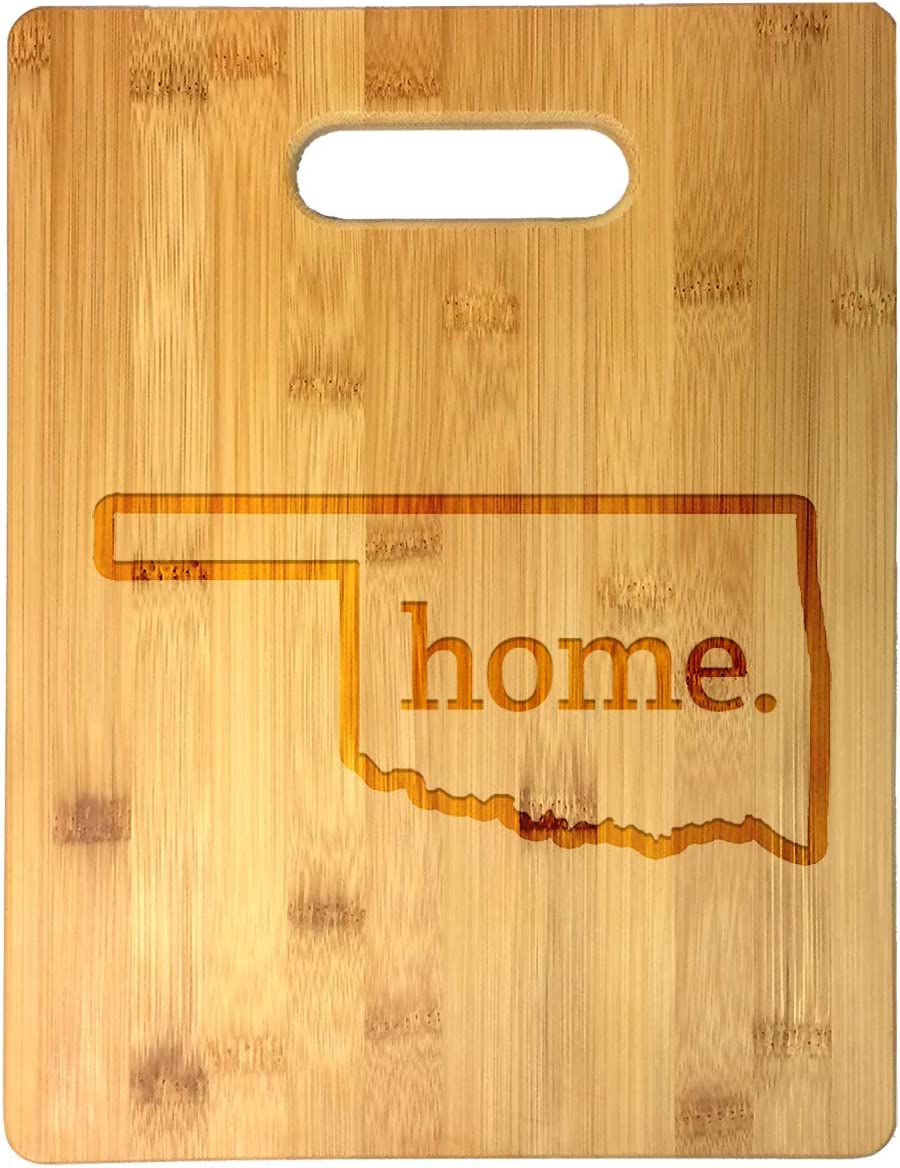 Home State Engraved Outline 8.5 x 11 Inch Bamboo Wood Cutting Board