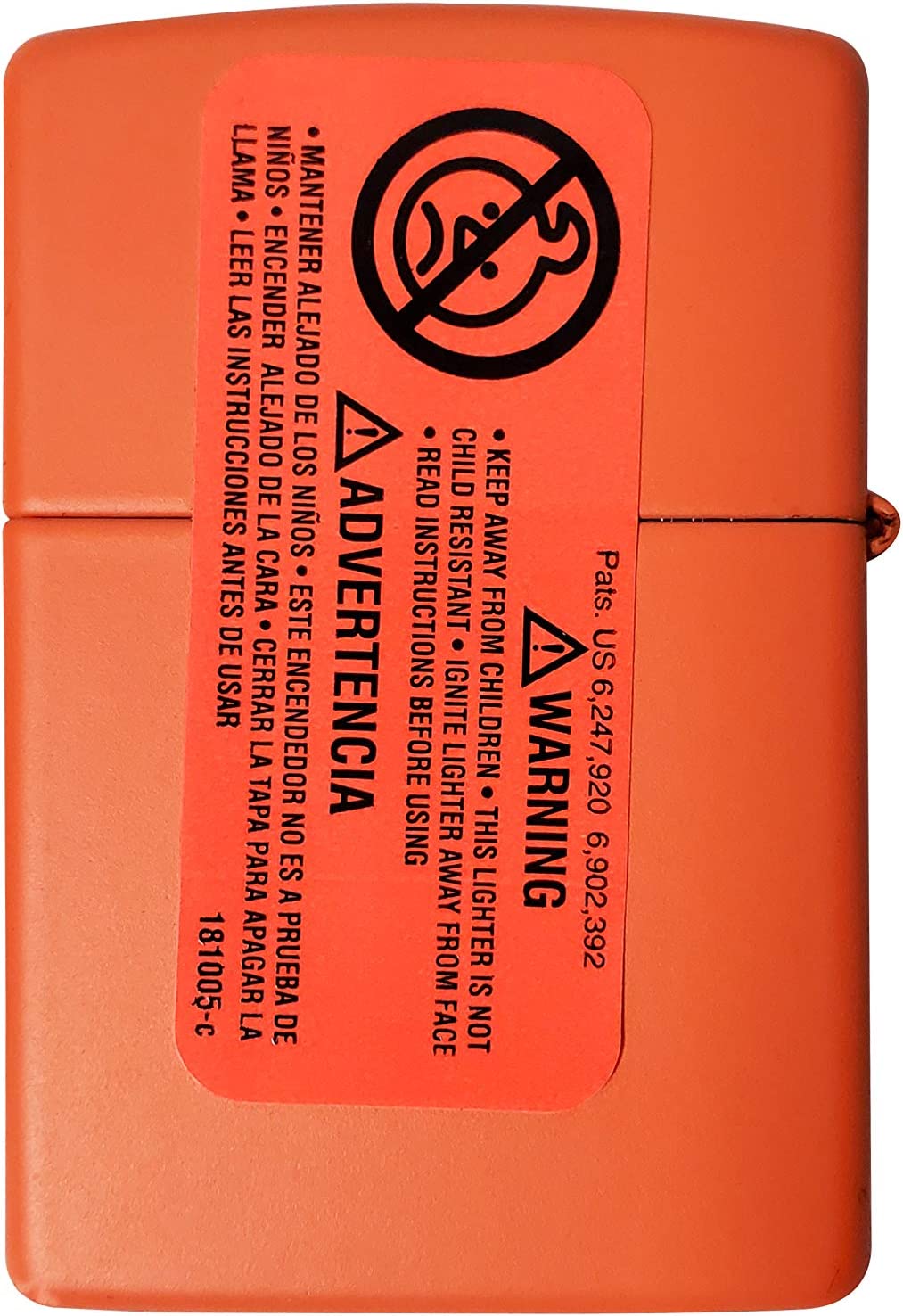 Live Slow, Die Whenever Sloth Design - Orange Matte Zippo Lighter