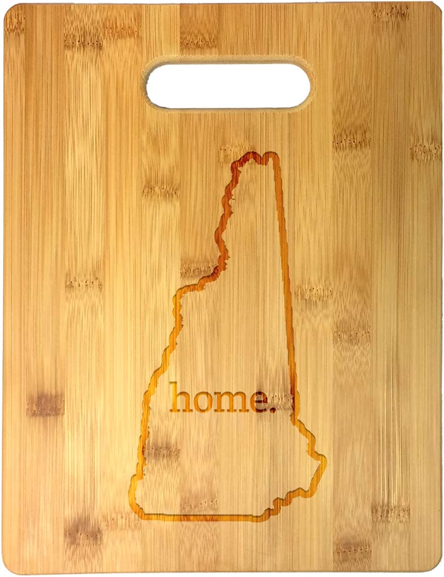 Home State Engraved Outline 8.5 x 11 Inch Bamboo Wood Cutting Board