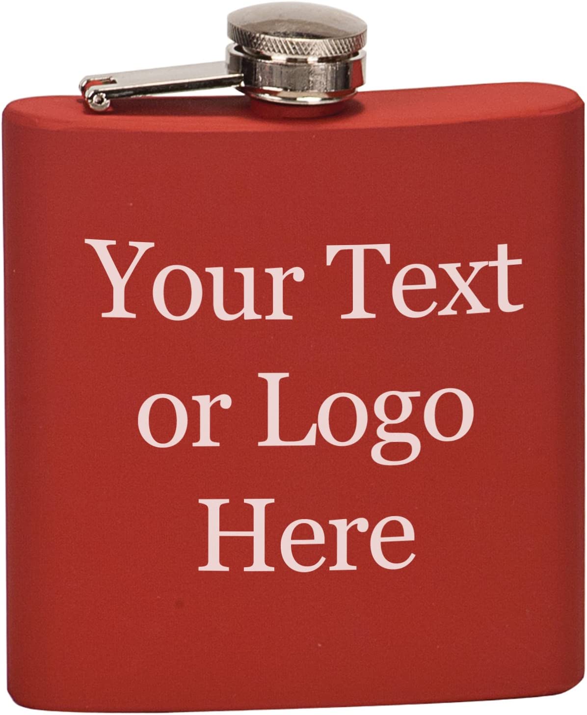 Custom Engraved Stainless Steel 6 oz Flask - Add Your Text or Logo