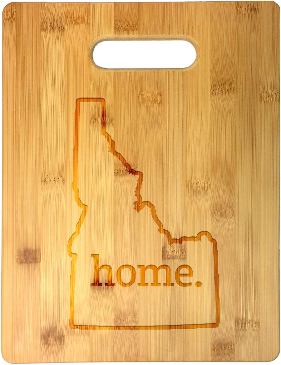 Home State Engraved Outline 8.5 x 11 Inch Bamboo Wood Cutting Board