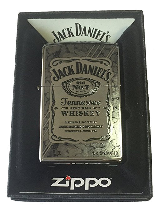 Jack Daniel's Tennessee Whiskey Black Label Old No. 7 - Fusion High Polish Chrome Zippo Lighter