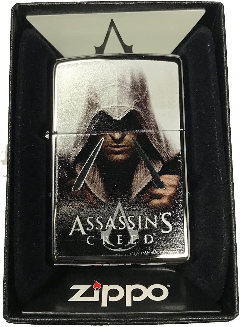 Assassin's Creed Video Game Character Face - High Polish Chrome Zippo Lighter
