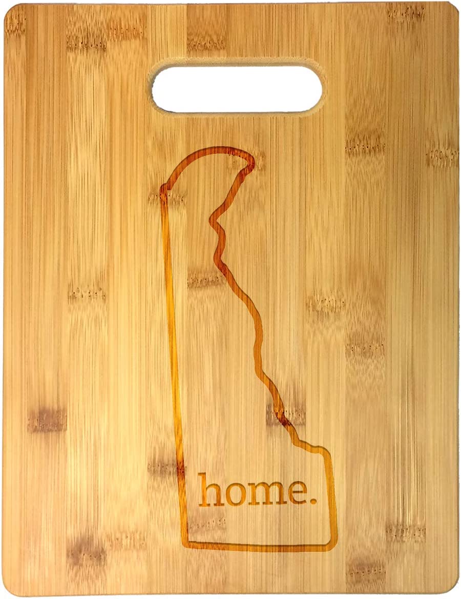 Home State Engraved Outline 8.5 x 11 Inch Bamboo Wood Cutting Board