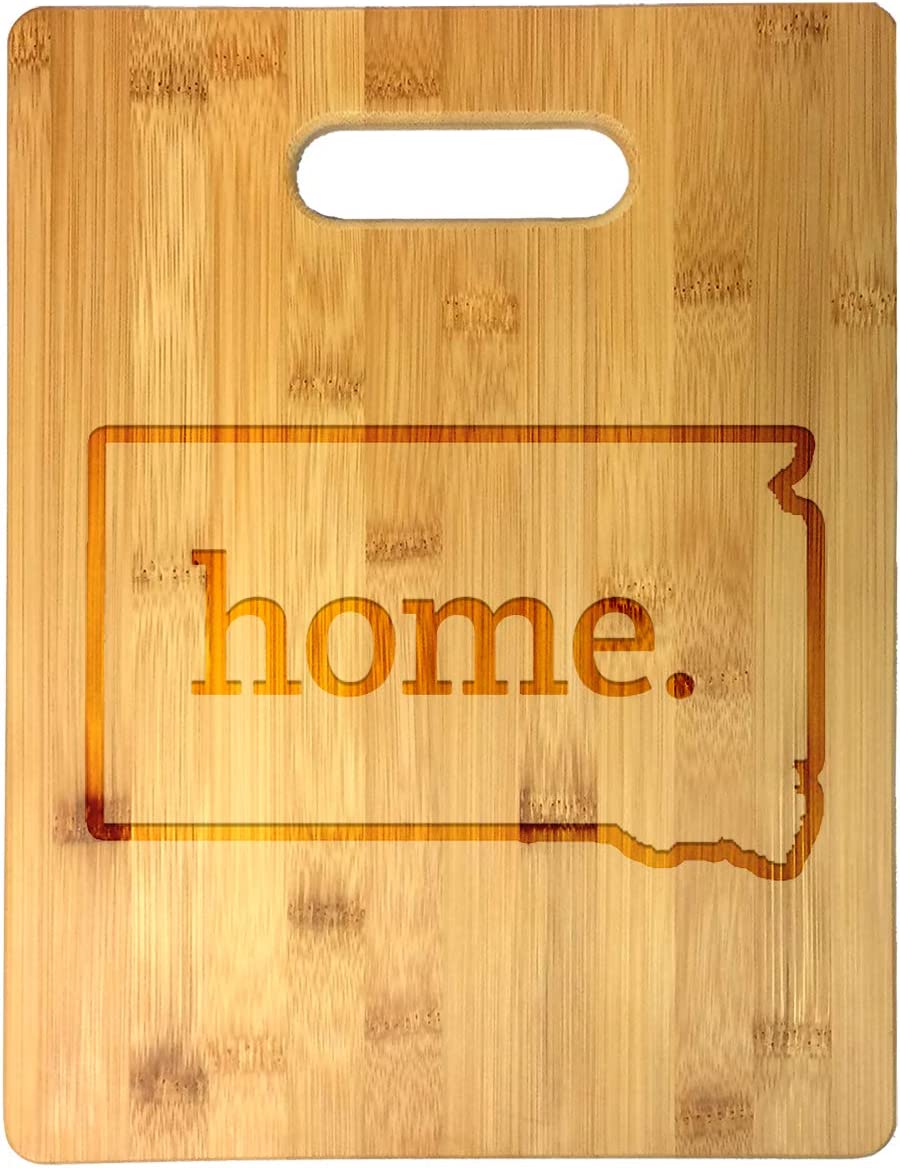 Home State Engraved Outline 8.5 x 11 Inch Bamboo Wood Cutting Board