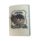 "American Heroes" Police Badge with Eagle - White Matte Zippo Lighter