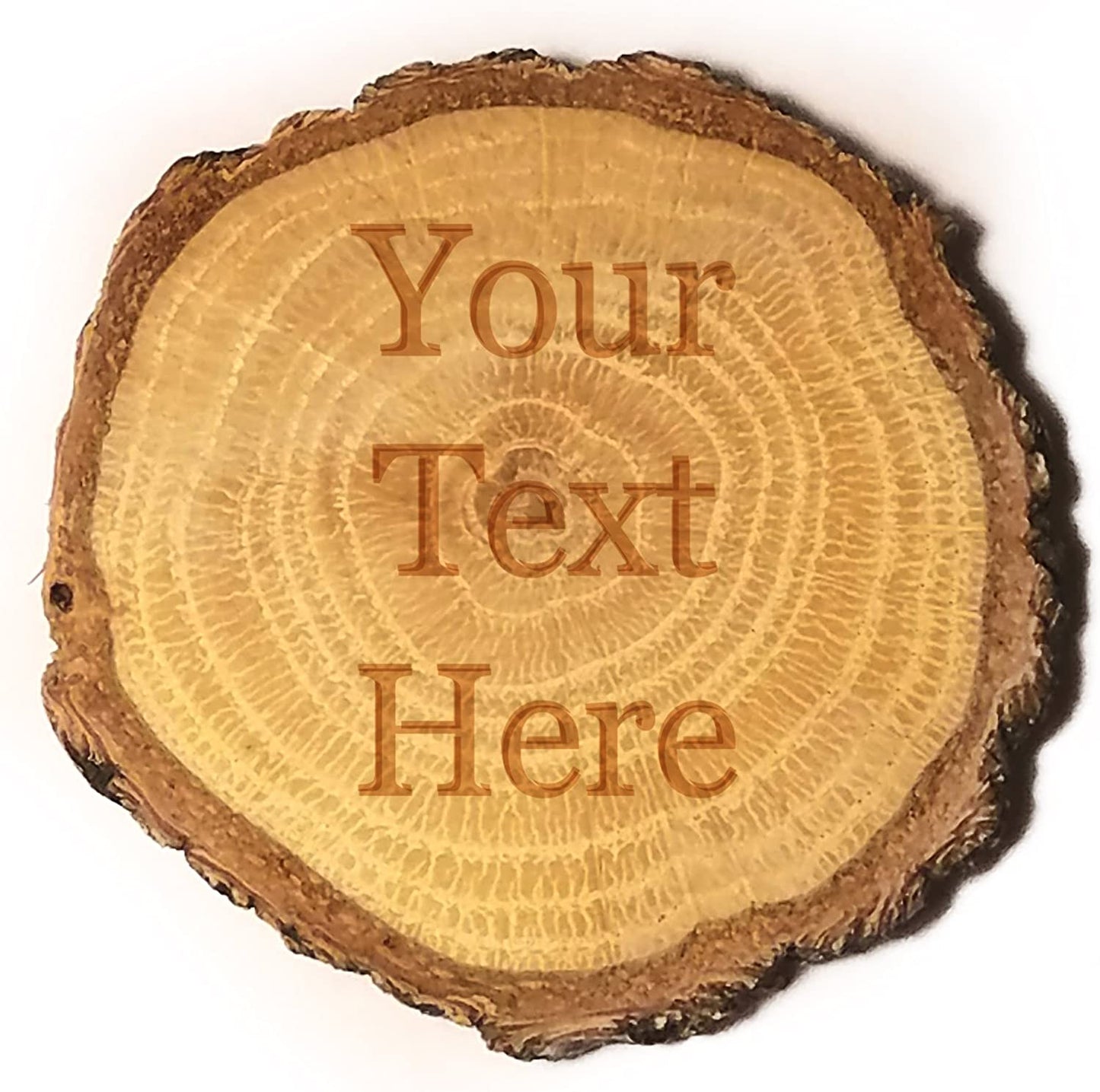 Customized Engraved OR Color Printed Wood Log Magnet - Add Your Text, Logo, or Photo