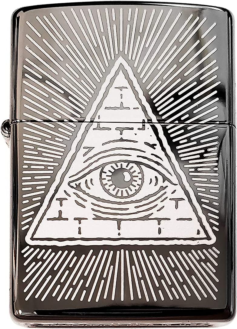 The All Seeing Eye of Providence - Engraved Black Ice Zippo Lighter