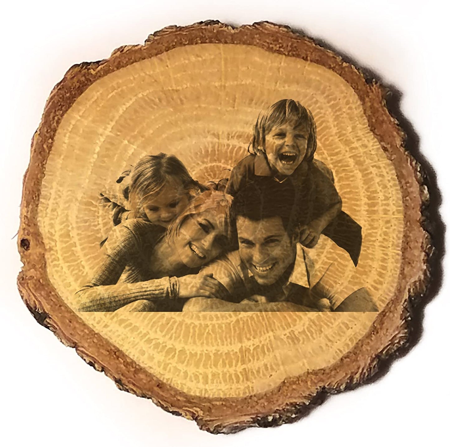 Customized Engraved OR Color Printed Wood Log Magnet - Add Your Text, Logo, or Photo