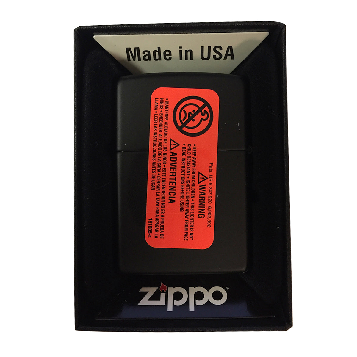 Voodoo Doll Stuck with Pins - Black Matte Zippo Lighter