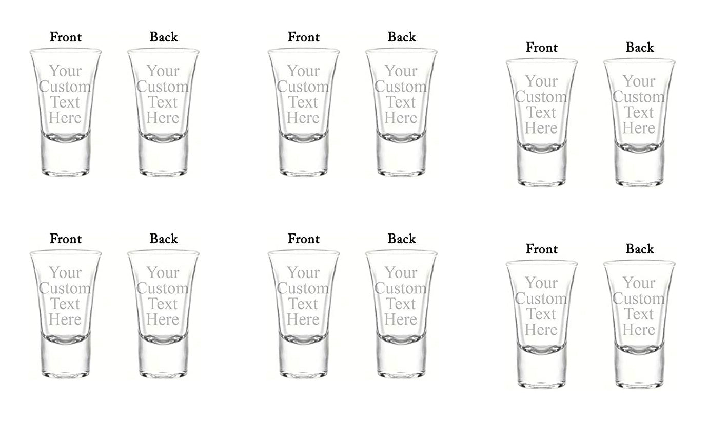 Custom Engraved 1.75 oz Shot Glass - Add Your Text or Logo