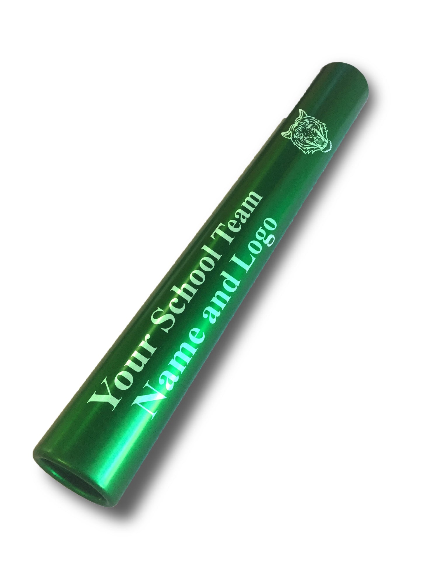 Custom Green Aluminum Track and Field Relay Baton Personalized Gift - Your Team Name and Logo Engraved