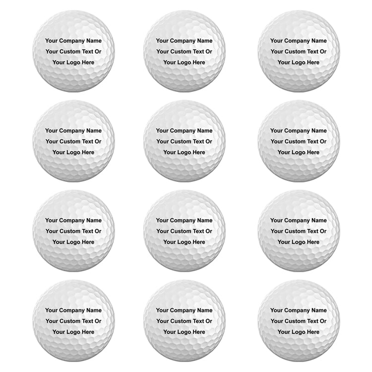 Customized Color Printed Golf Balls - Add Your Text, Logo, or Photo - Choose from 3, 6, and 12 Packs