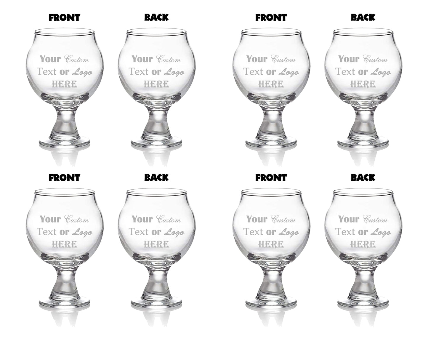 Custom Engraved 5oz Belgian Taster Glass - Add Your Text or Logo