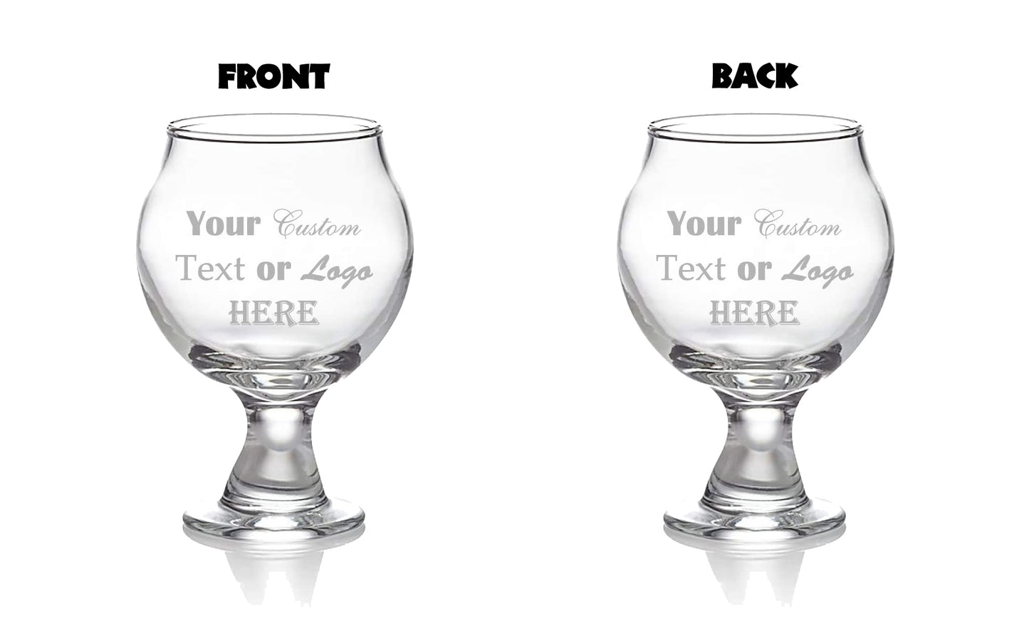 Custom Engraved 5oz Belgian Taster Glass - Add Your Text or Logo