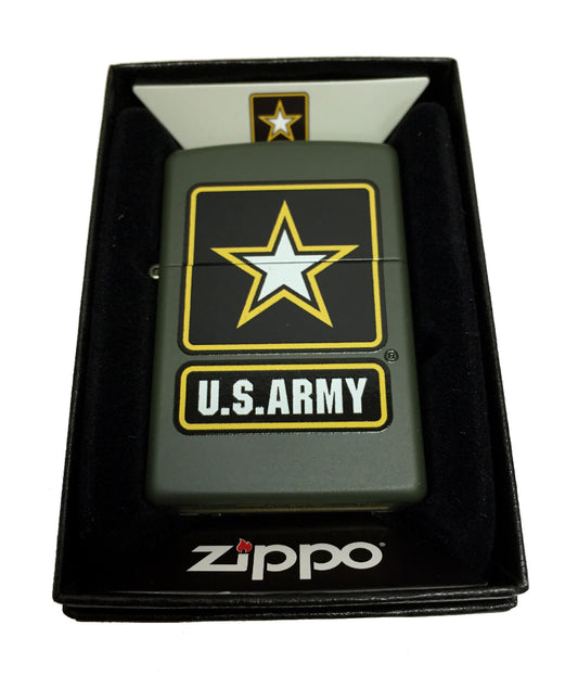 U.S. Army Star Logo - Green Matte Zippo Lighter