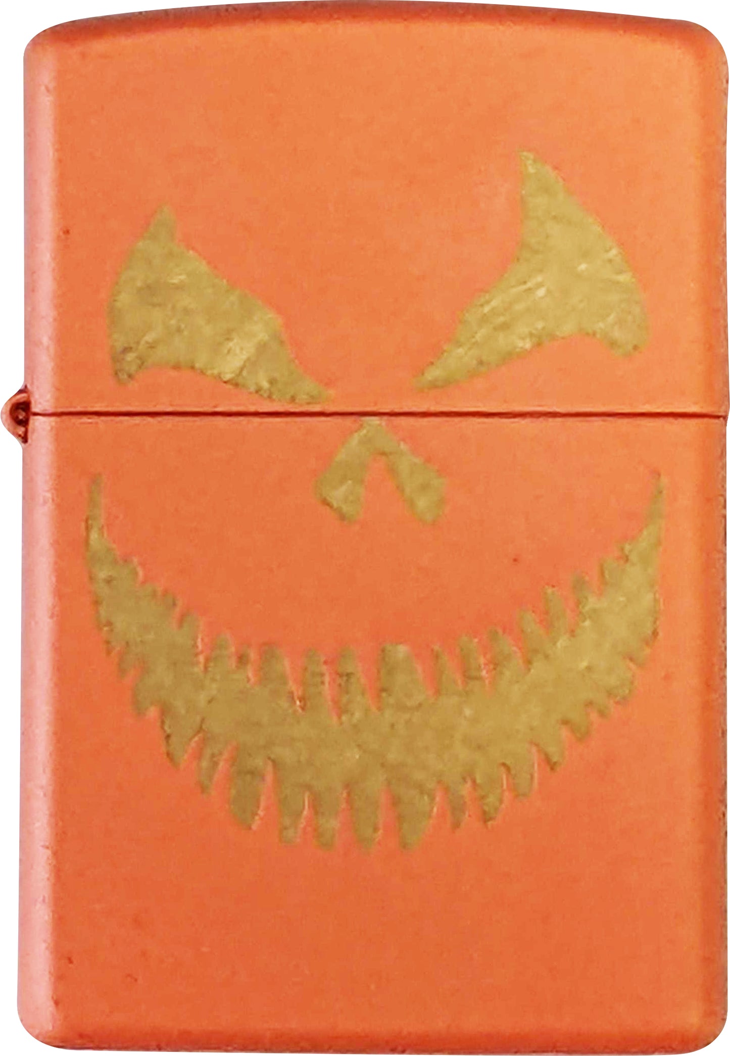 Scary Halloween Jack O Lantern - Engraved Orange Matte Zippo Lighter